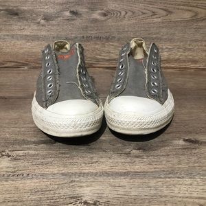 CONVERSE AllStar Gray Canvas SlideOn Low Top Shoes